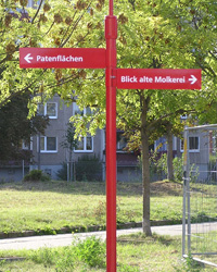 Roter Faden - Hinweisschild